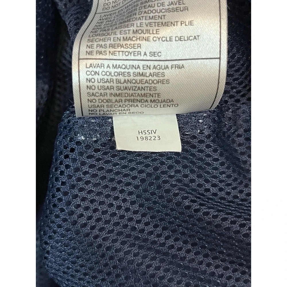 VTG Nike Men's‎ Large Team Training Navy Blue/White Vented Full Zip Jacket Y2K